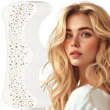 Gold Glitter Freckles Face Tattoos - 10pcs Sparkle Makeup Patches