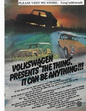 Original 1973 Volkswagen Thing Two Page vintage print ad: "VW presents the Thing