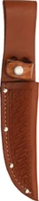 Sheaths Straight Knife SH1134 Brown basketweave leather. Fits up to 5" blade.