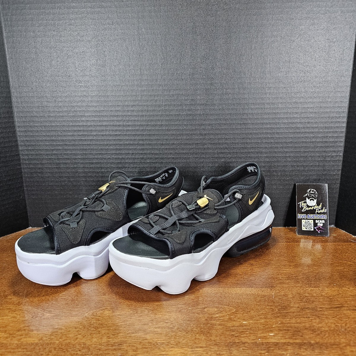 Nike Air Max Koko Sandals Shoes Black Gold White - CW9705