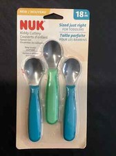 3 X NUK, Kiddy Cutlery Spoon Set, 18 Months, 3 Pack