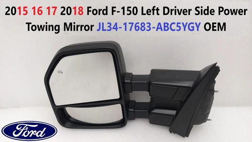 2015-2018 Ford F150 Left Driver Side Power Towing Mirror JL34-17683-ABC5YGY OEM