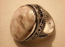 Wunderschöner Ring Gr. 61 Plume Root Jaspermit 925 Silber Gestempelt