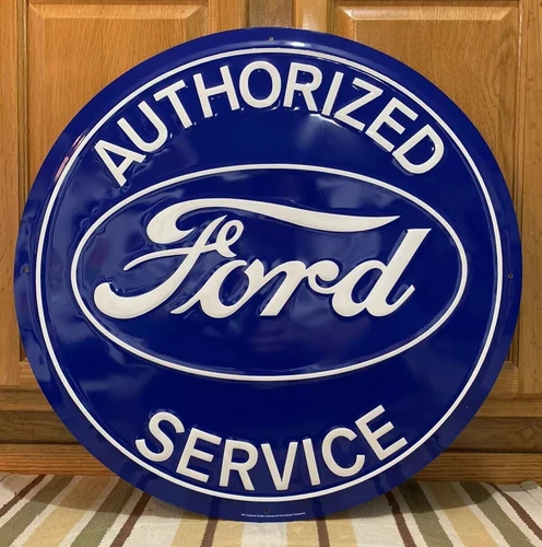 Ford Service Sign Metal Vintage Style Wall Decor Tools Oil Gas Mustang Truck