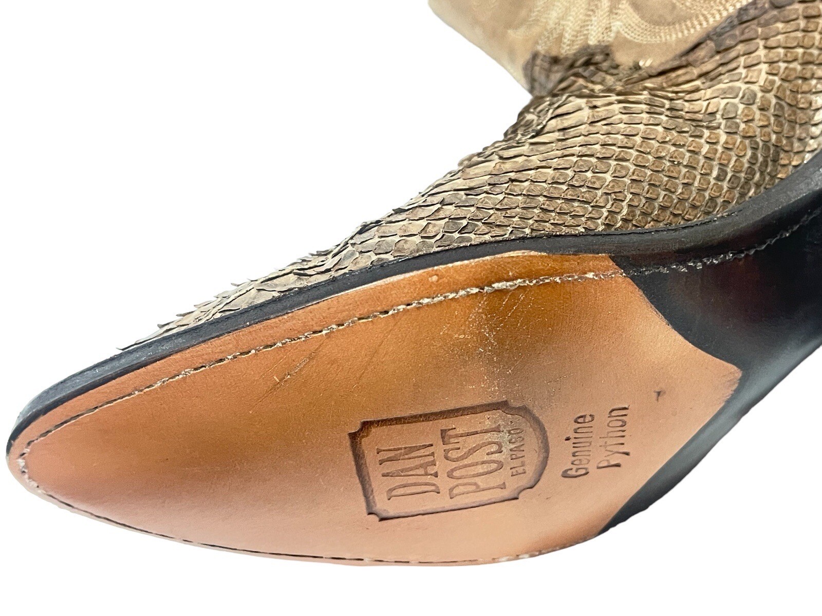 Dan Post Genuine Python Western Cowboy Exotic Boo… - image 12