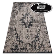 Real Fashionable Modern Rugs " Vintage " Beige Black Rossete Best Quality