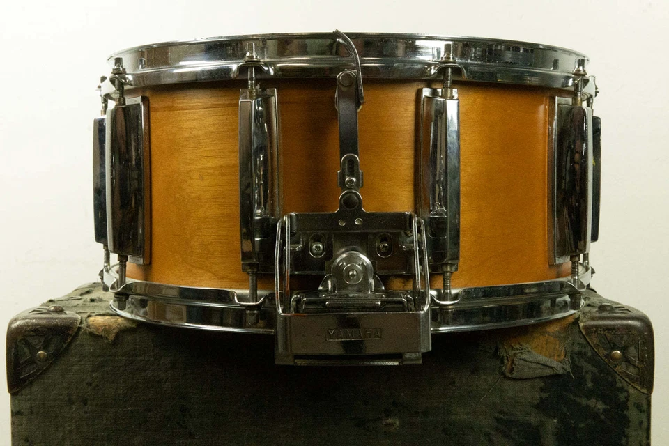 Tambor redoblante de madera real personalizado Yamaha Grabación años 80 6,5x14 SD-065D Foto 4 de 4
