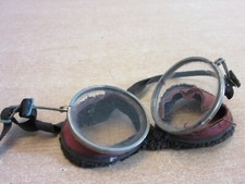Antique early Aviator / Motorcycle Folding Goggles glasses