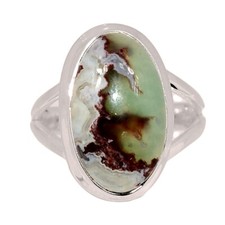Natural Chrysoprase 925 Sterling Silver Ring Jewelry s.6.5 CR71141
