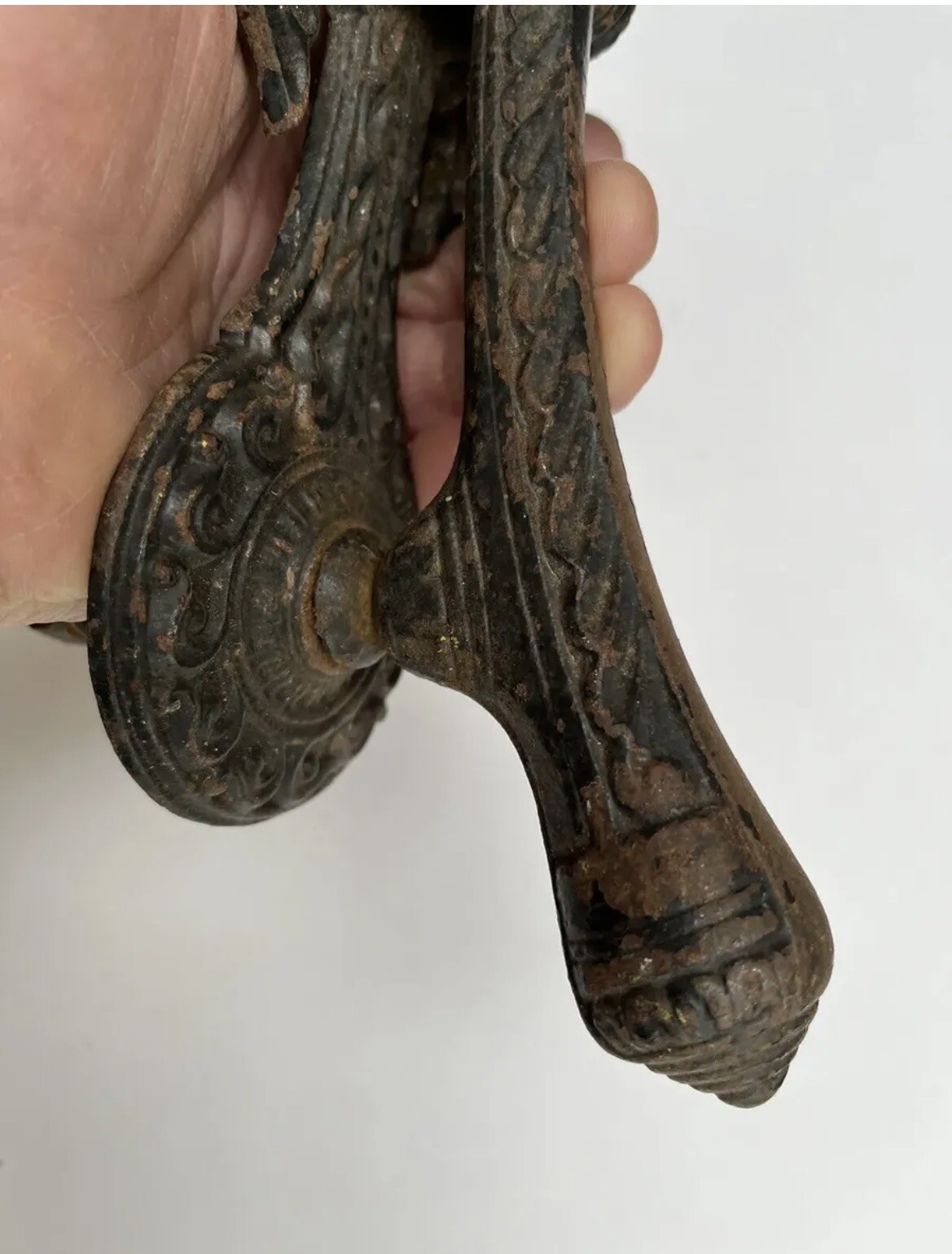 8" ANTIQUE 1882 VICTORIAN A. KENRICK & SONS No 421 SCROLLED DOORKNOCKER