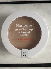 Neutrogena SkinClearing Mineral Powder 50 Soft Beige 0.38 oz. New Sealed