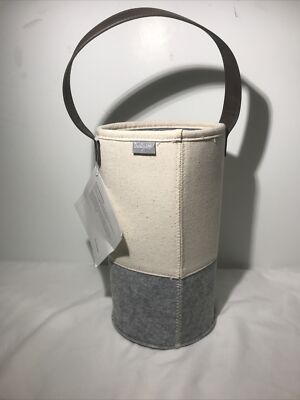 Thirty-One Felt Wine & Gift Bag Gray With Brushed Graphite  Brand NEW
