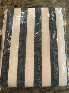 Pottery Barn Set Of 2 Eden Stripe Curtains Drapes 96 Blue New Ebay