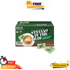 Stevia In The Raw Zero Calorie Sweetener Packets 800 Ct Plant-Based