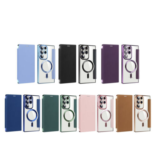 2024 New Leather Textured Flip Phone Case for Samsung Galaxy S22/23/24 - Picture 1 of 11