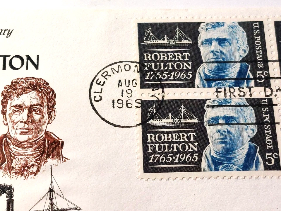 ROBERT FULTON (Inventor) FDI 5c 1965 Cover Lot of 2 - Image 3 of 3