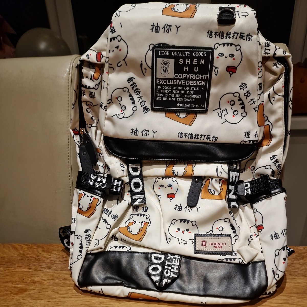 Fashion Travel Book Bag Korean Style Thick Canvas Backpack