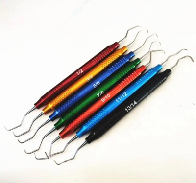Dental Oral Parodontal Gracey Curretes Reinigung Erhöhung Skalar Kit 7 Teile
