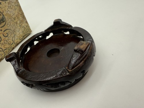 Vintage Chinese Plique A Jour Reticulated Birds Floral Bowl w/stand & Box - 第 8/14 張圖片