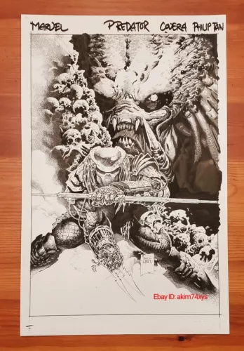 PREDATOR #1 Cover By Philip Tan - Original Comic Art First Appearance In Marvel 