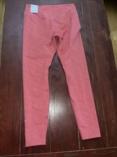 NWT Women  s Nike One Pink Swoosh Icon Leggings Yoga Pants 7/8 Length Mid Rise