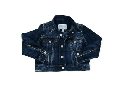 Gymboree Go Outside Toddler GIrl Boy Unisex Blue Jean Denim Jacket Size XXS 3 3T