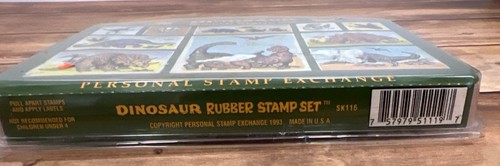 Dinosaur Foam Mounted Rubber Stamp Set By Personal Stamp Exchange SK116 - Picture 3 of 3