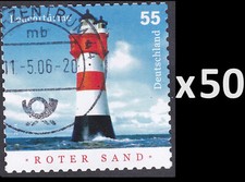 GERMANY - 2004 x 50 Stamps Mi. 2413 Perf. 10¼ Lighthouses - Roter Sand