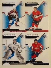 Lot of 4 2018-19 UD SP Hockey-AUTHENTIC PROFILES-OVECHKIN+RANTANEN-BLUE PARALLEL