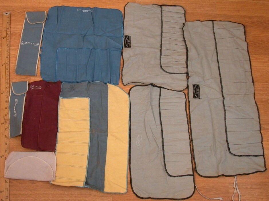 Vintage Lot 17 Cloth Flatware Silverware Storage Anti Tarnish Bag & Roll