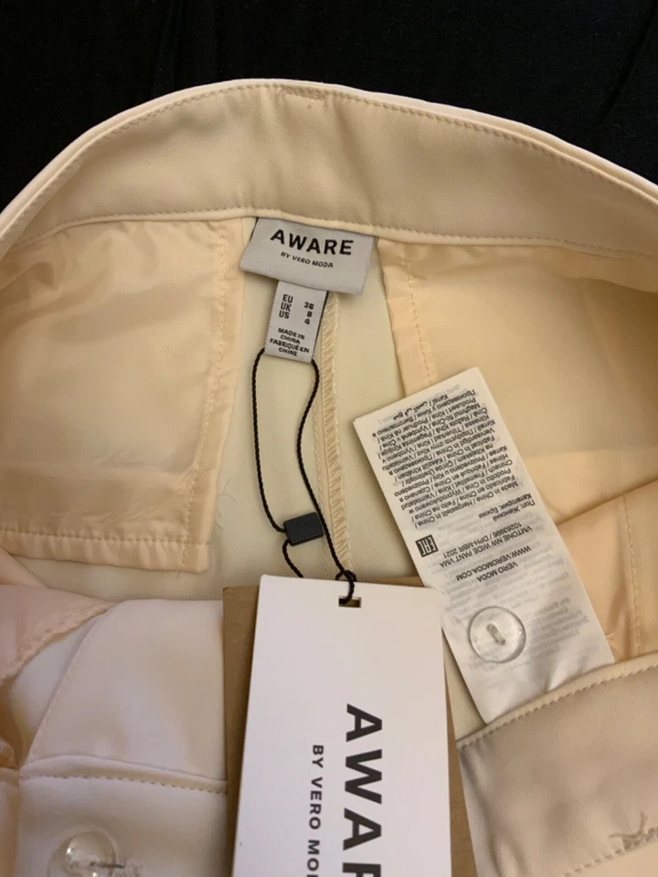 Pantaloni da donna Vero Moda, a palazzo, colore panna, tg. 40 IT, nuovo - Imagen 4 de 4