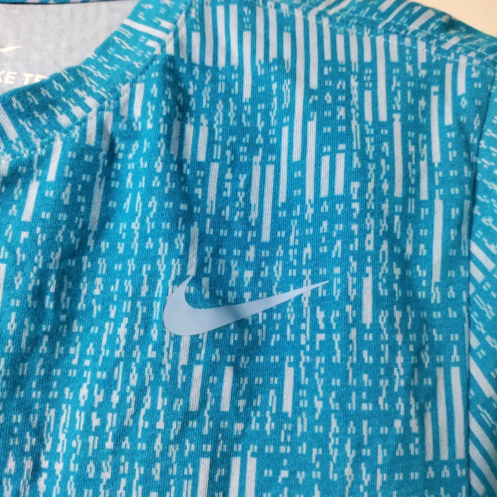 The Nike T-Shirt Swoosh Dri-Fit Blue Unisex SM Short Sleeve Athletic Golf Beach thumbnail 6