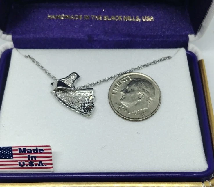 Colar Landstrom's Black Hills prata dourada cabeça de cavalo, estilo MRL03761 - Imagem 4 de 4