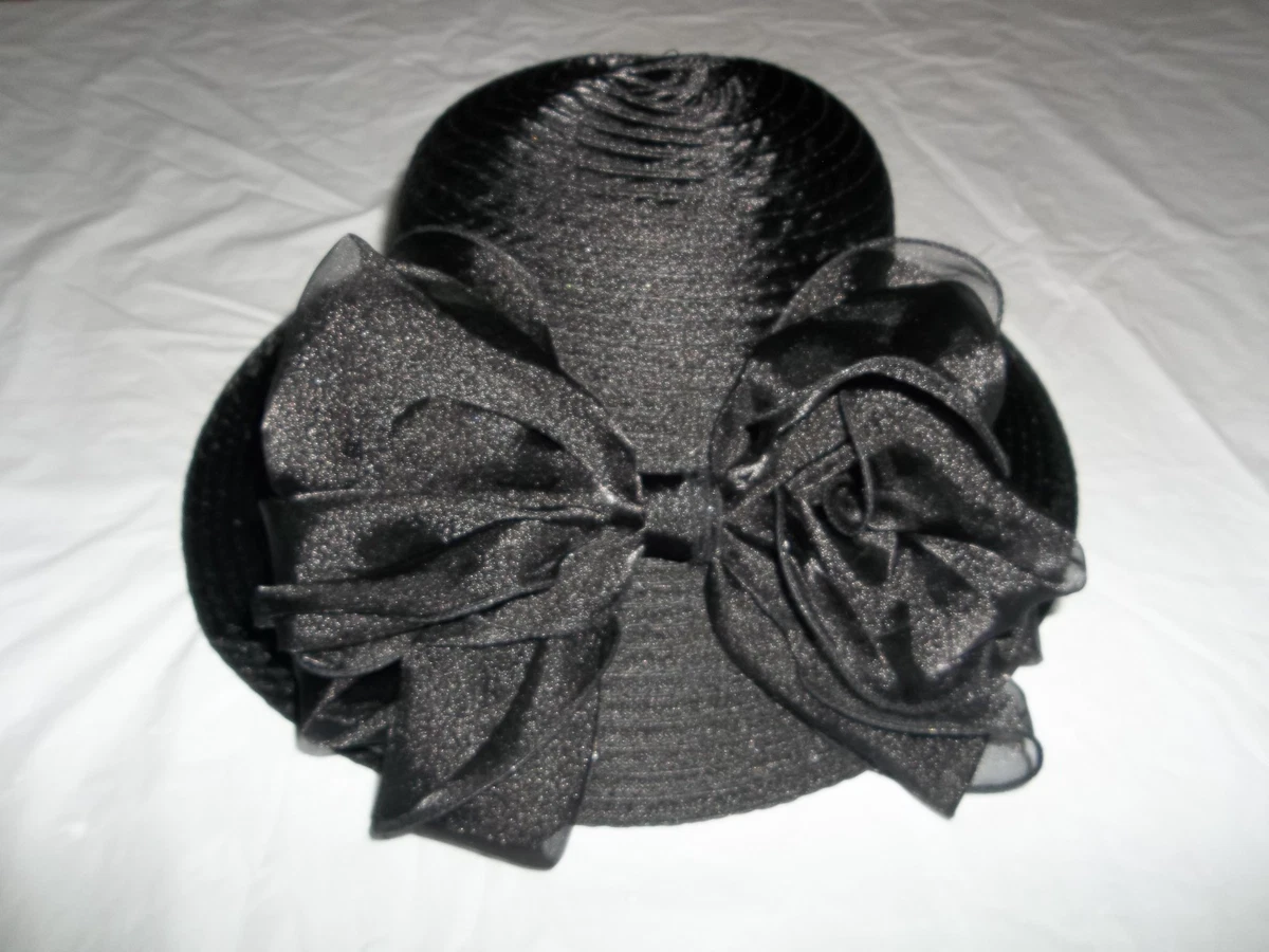 Alex Wilson Lancaster Bowler Hat Derby Women\' Size 7 Wool Cloche Gray Ribbon USA Women main image 4