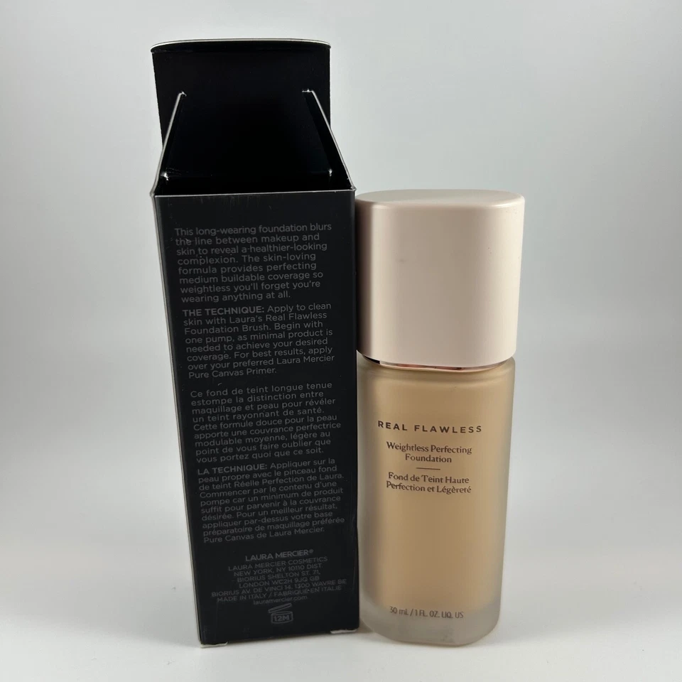 Base Perfeccionadora Laura Mercier Real Impecable Sin Peso - Cachemira 1W1 Foto 2 de 2