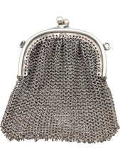Sterling Silver Mesh Coin Purse Antique French George V Hallmarked 1913 - 34.99g