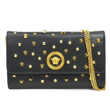 Borsa a tracolla originale VERSACE catena portafoglio nero/oro...