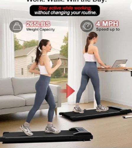 Walking Pad under Desk Treadmill, Portable Small Treadmills for Home and Office,
