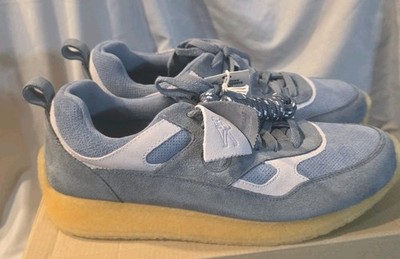 Clarks Originals Lockhill Sneakers Blue Grey 26173381 Men Size 13 NWB Defects