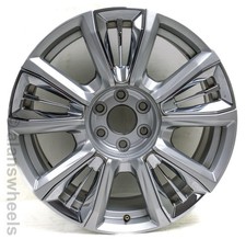 1 Used Single Chevy Tahoe Silverado Silver Chrome insert 22” Wheel Rim #4070