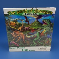 Dinosaur World 100-Piece Jigsaw Puzzle for Kids - Perfect Gift for Ages 4-8 NEW