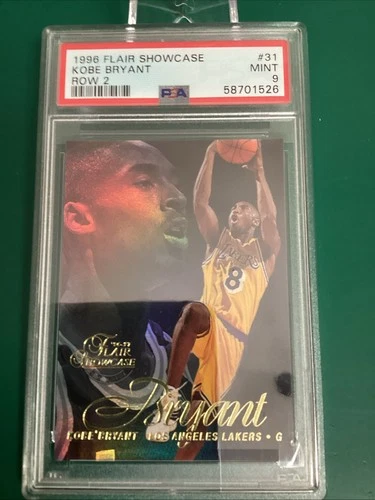 1996-97 Flair Showcase - Kobe Bryant #31 Row 2 (RC) 1526 PSA 9 SP 1:180 Odds