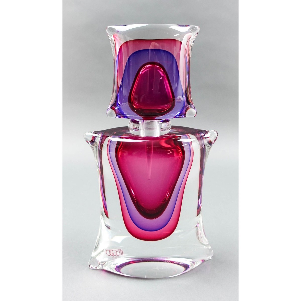 Luigi Onesto Signed Oggetti Murano Italy Sommerso Glass