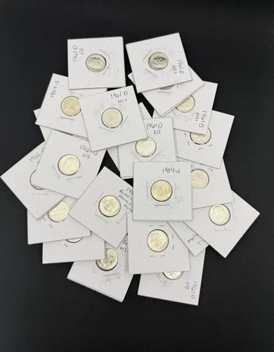 1961-D & 1954-S Roosevelt Silver Dimes LOT OF 22 BU+++