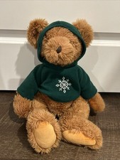 Teddy Bear Plush Toy Stuffed Animal Green Hooded Sweatshirt RUSS 18