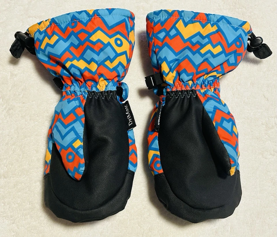 Guantes de manopla Gordini unisex-niño envolventes geo picos azul/naranja grandes Foto 2 de 4