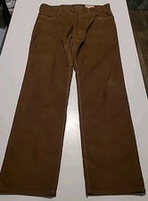 Orvis 1856 Five Pocket Pant Mens 36x32 Corduroy Chino Stretch Field Khaki
