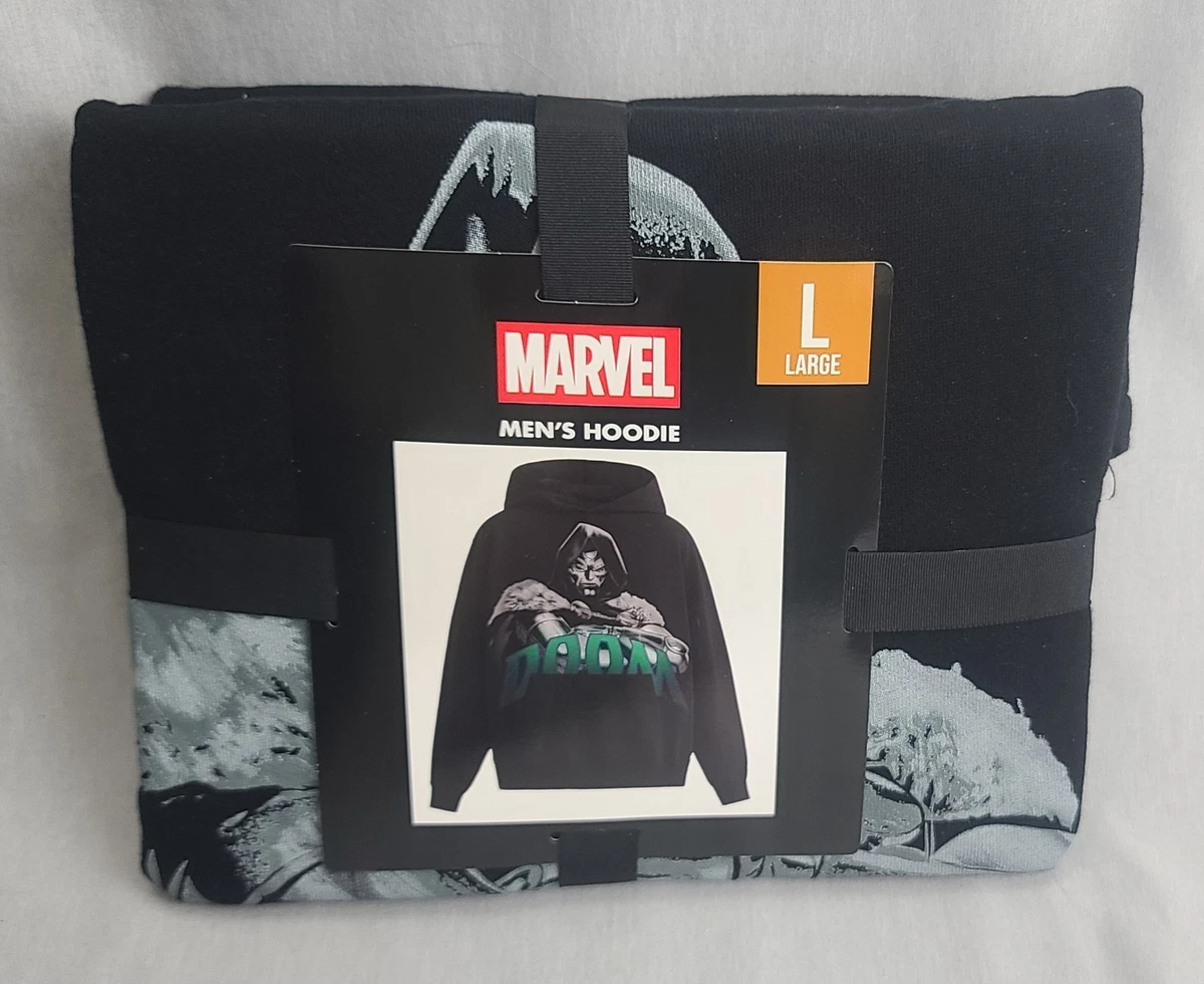 Marvel Doctor Doom Says Black Beauty Hombres Sudadera con Capucha Talla Grande Mad Engine NUEVO