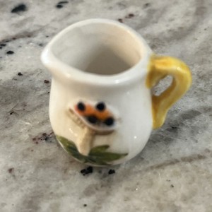 Vintage Sears Merry Mushroom Miniature Dollhouse Pitcher Thimble Rare Nice!