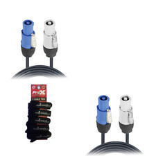 2x Pro X 10 Ft. High Performance 12AWG Blue to Gray Link Cables